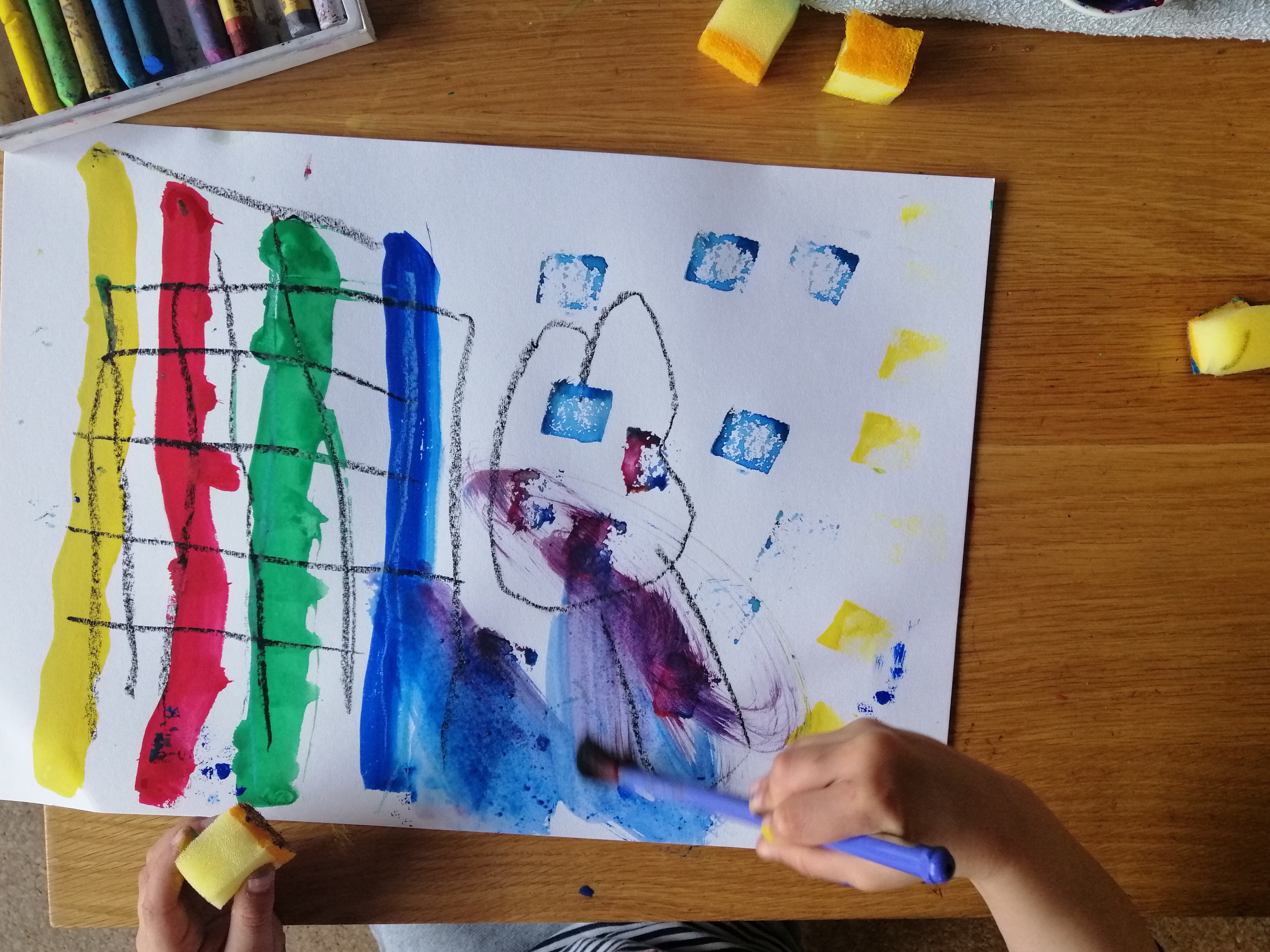 6歳、4歳のお絵かきの記録